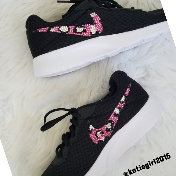 Custom Bling Pink Cheetah Print Nike - Picture 9 of 9